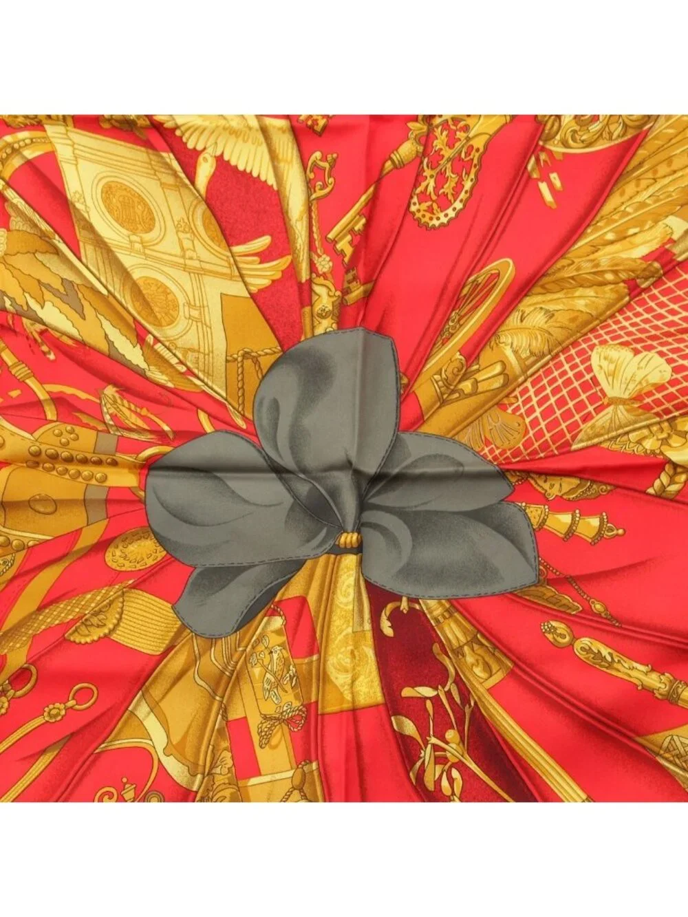 Hermes Soleil de Soie Silk Sun Carre 90 Scarf Red Navy